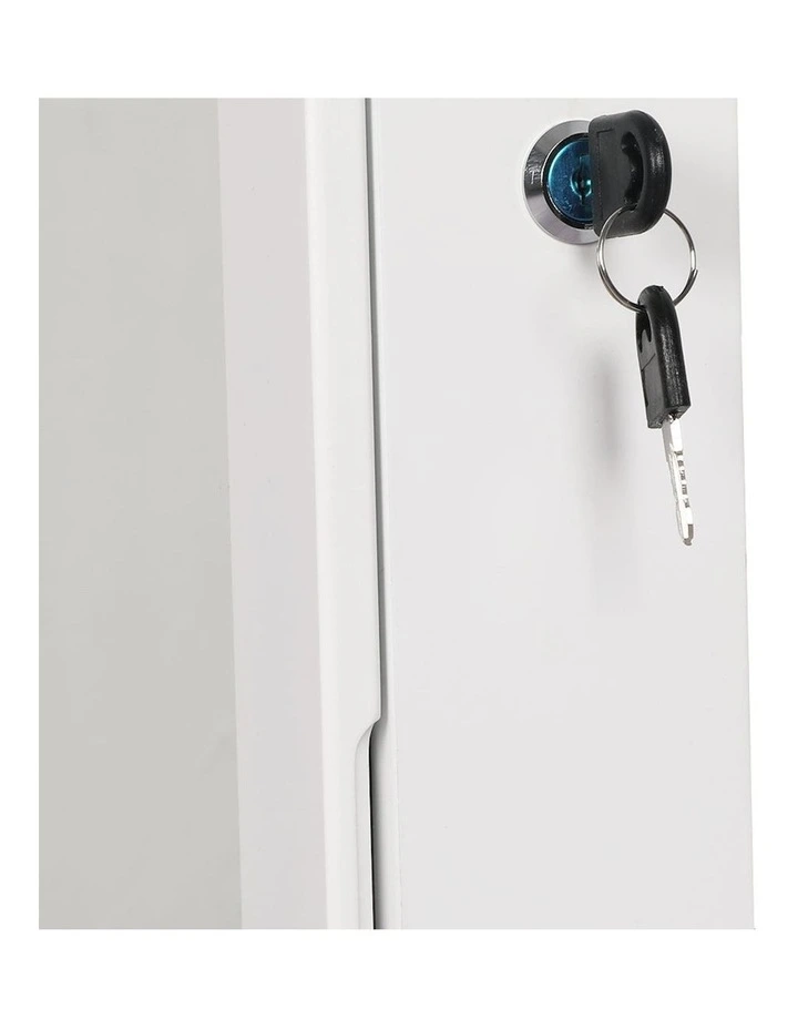LED Mirror Jewellery Cabinet in White image 5