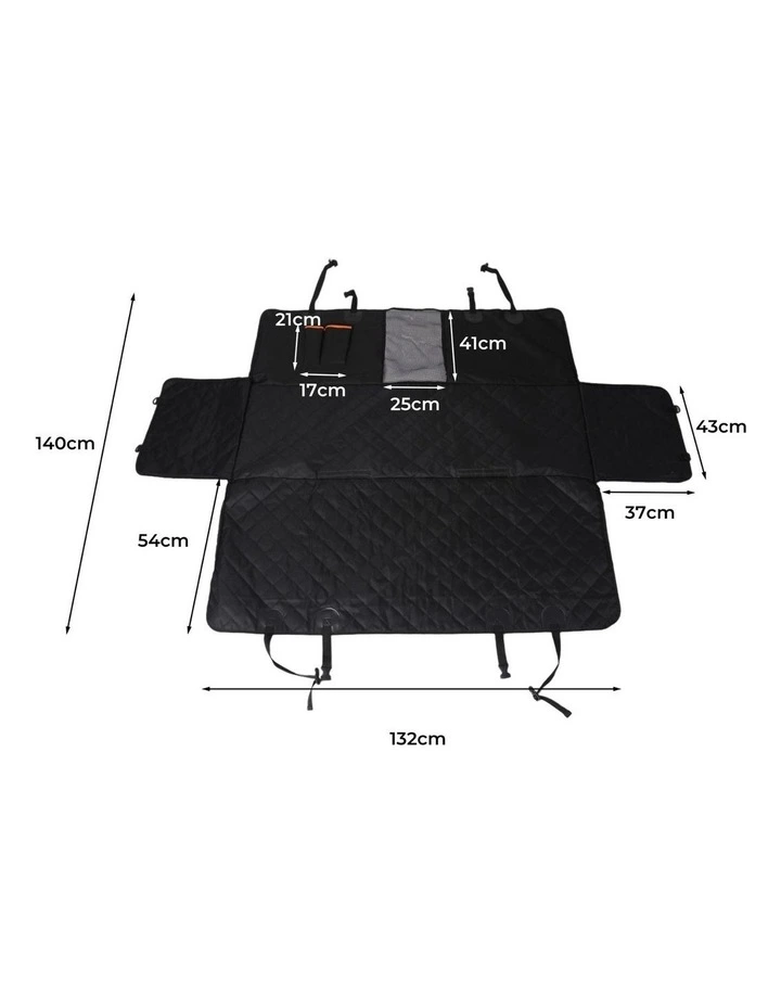 Pet Car Back Seat Cover in Black image 3