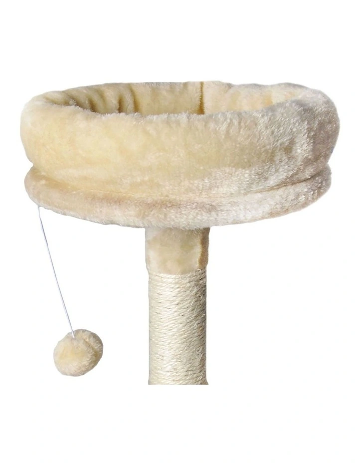 Wooden Scratcher Tower in Cream image 6