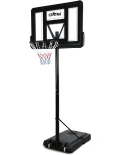 Basketball Hoop Stand Portable 3.05M Height Adjustable Net Ring Backboard in Black
