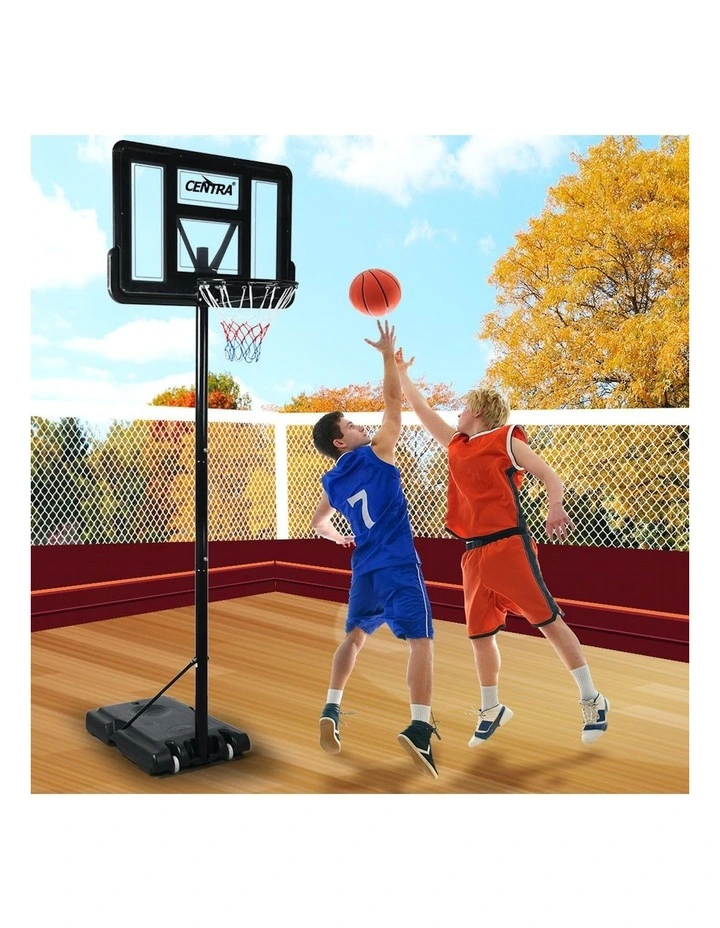 Basketball Hoop Stand Portable 3.05M Height Adjustable Net Ring Backboard in Black image 7