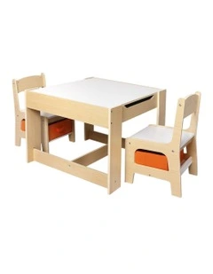 Kids Table and Chairs Set with Storage