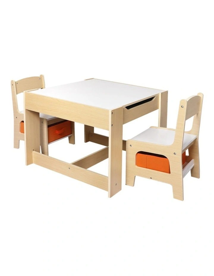 Kids Table and Chairs Set with Storage image 1