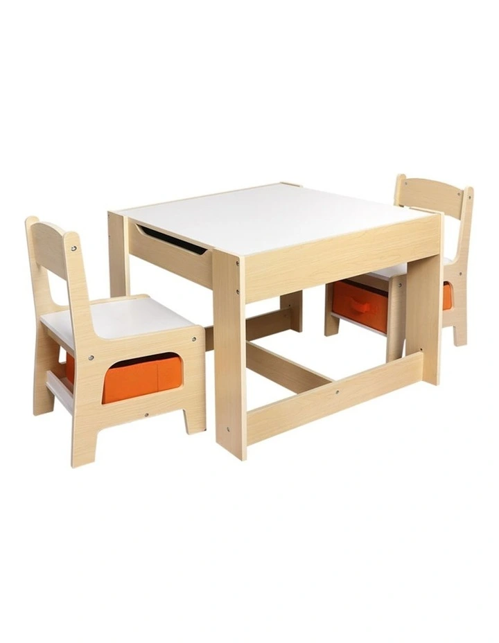 Kids Table and Chairs Set with Storage image 2