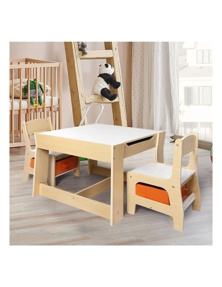 Kids Table and Chairs Set with Storage image 7