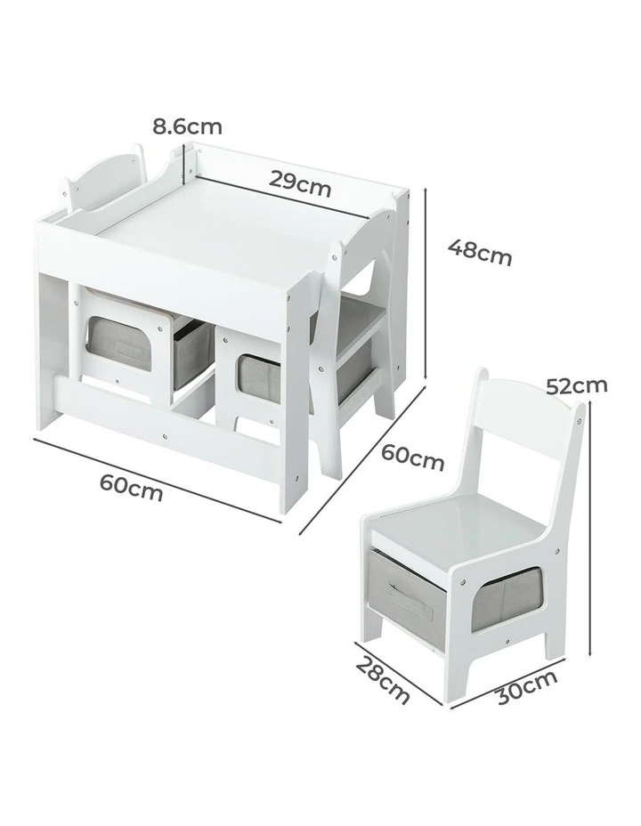 Table and Chairs Set in White image 3