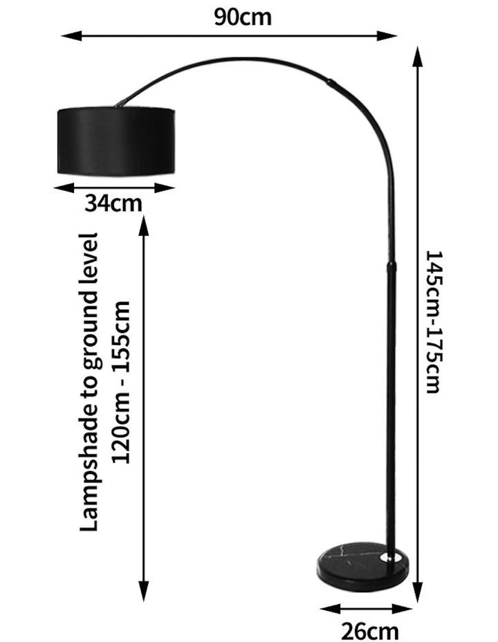 Emitto 175cmModern LED Floor Lamp In Black image 3