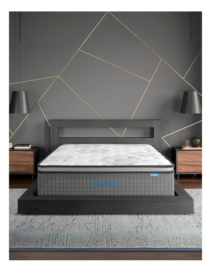 DreamZ Medium Firm Single Size Spring Mattress In White/Black image 2