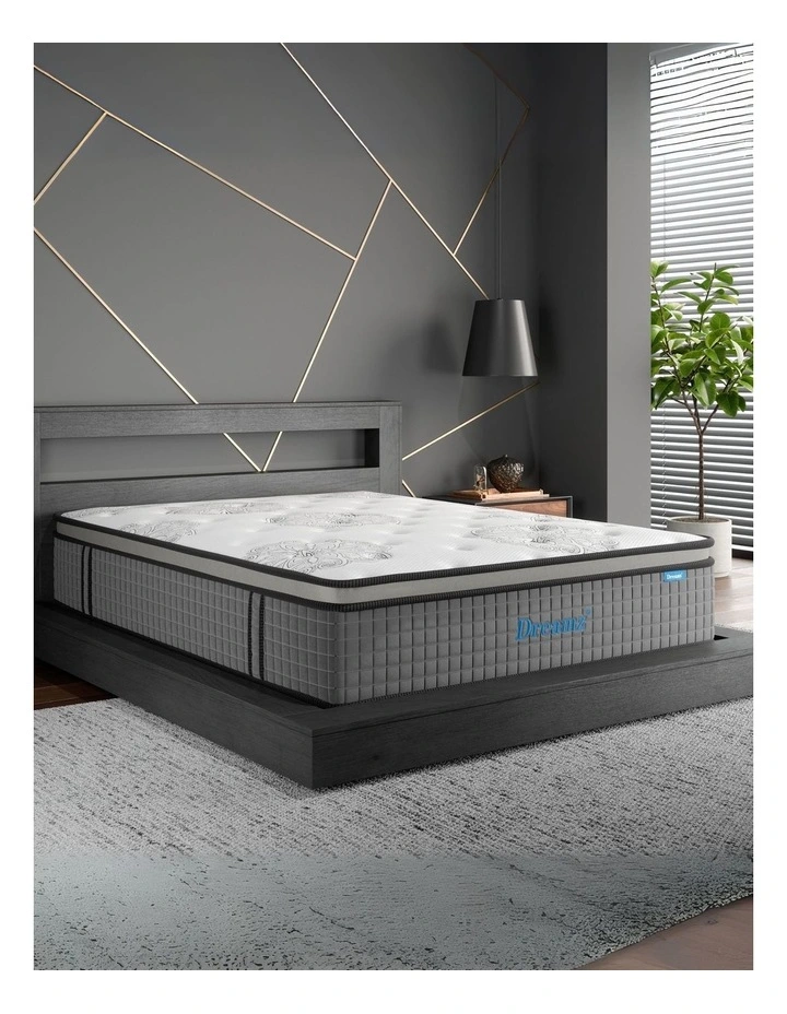 DreamZ Medium Firm Single Size Spring Mattress In White/Black image 7