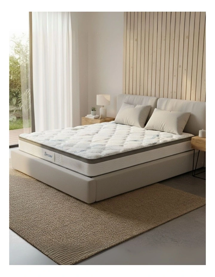 DreamZ Medium Firm Double Size Spring Mattress In White image 1