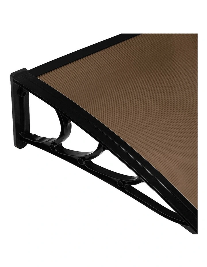 Window Door Awning Canopy 1x2.4m in Brown/Black image 5