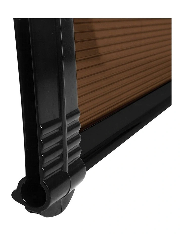 Window Door Awning Canopy 1x2.4m in Brown/Black image 6