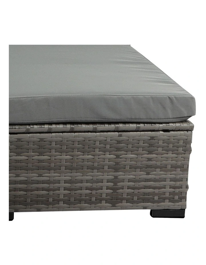 Outdoor Sofa Chair & Table Set 5 Piece in Grey image 6