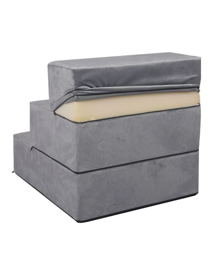 Portable Medium Pet Stairs 3 Steps in Grey image 4