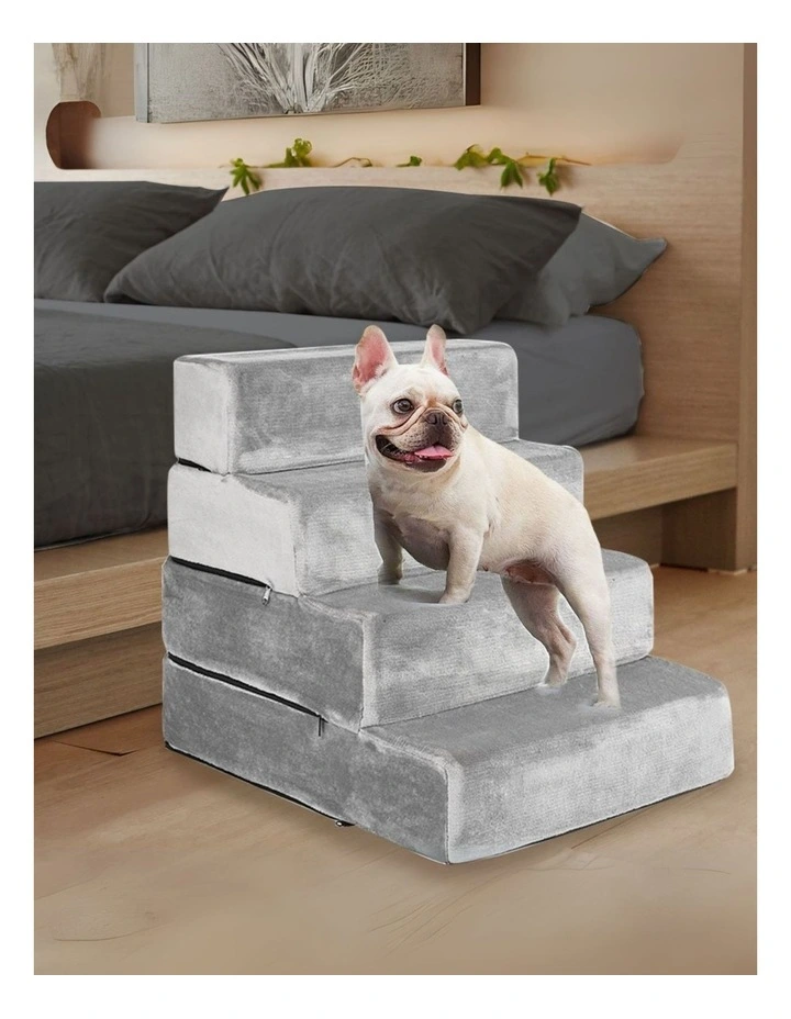XL Portable Pet Stairs 4 Step Ramp in Grey image 7