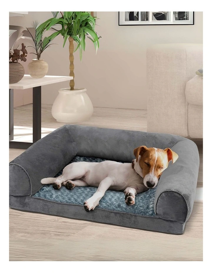 XL Orthopaedic Sofa Bed 112x89x26.7cm in Grey image 2