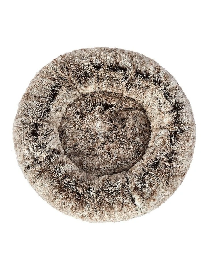 Large Donut Nest Pet Bed in Coffee image 2