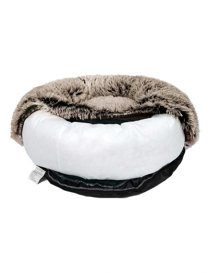 Large Donut Nest Pet Bed in Coffee image 6