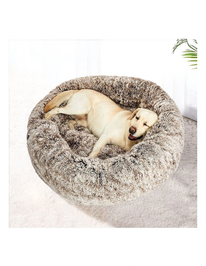 Large Donut Nest Pet Bed in Coffee image 7