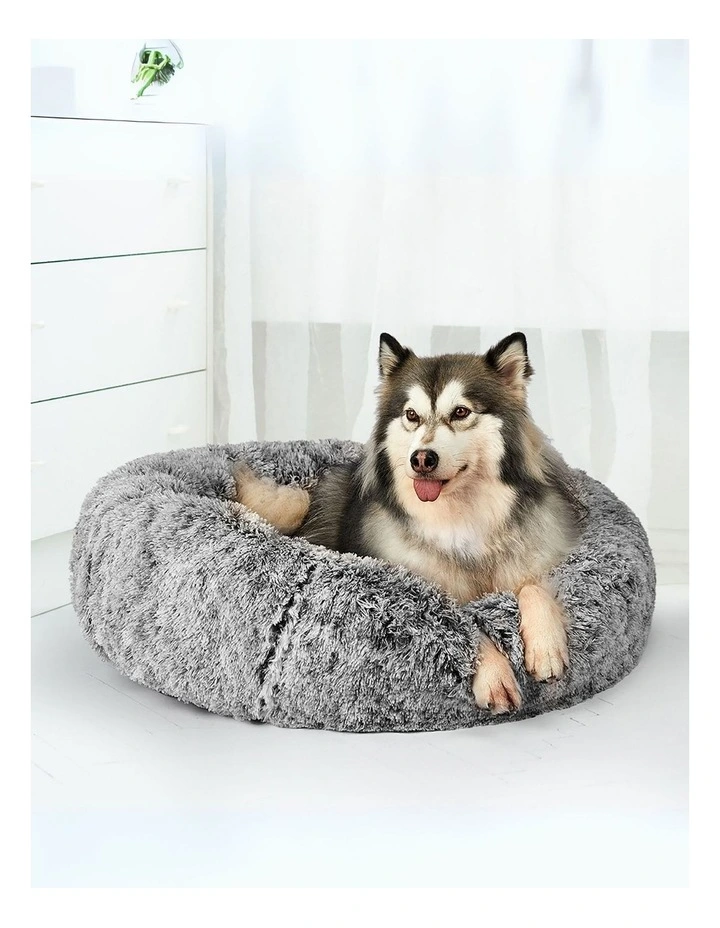 Large Calming Pet Bed in Charcoal image 2