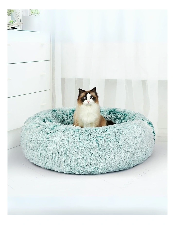 Medium Donut Nest Pet Bed in Teal image 2