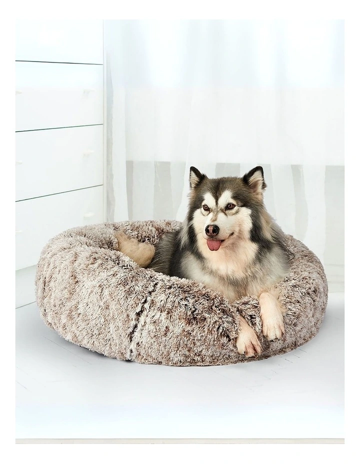 XL Donut Nest Pet Bed in Coffee image 2