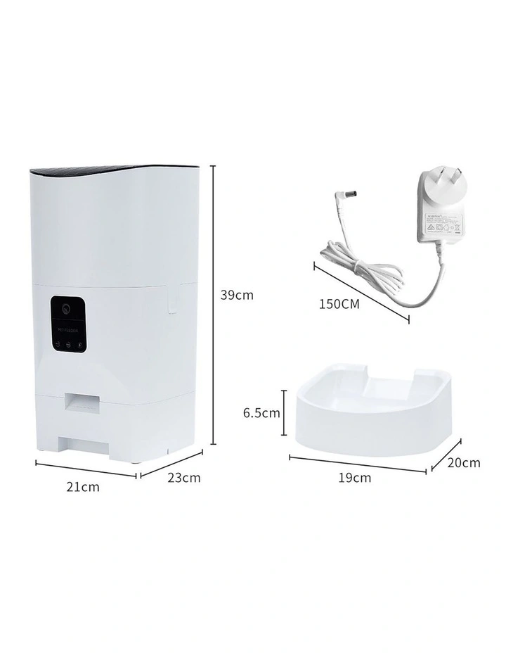 Auto Pet Feeder 9L in White image 3