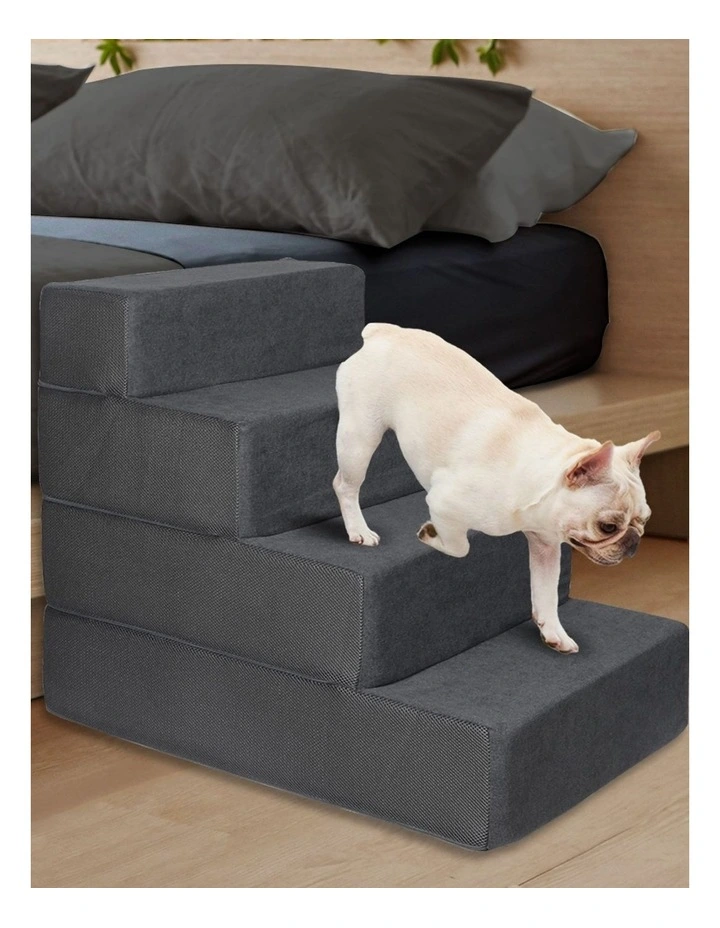 Portable Dog Ramp 4 Steps in Grey image 7