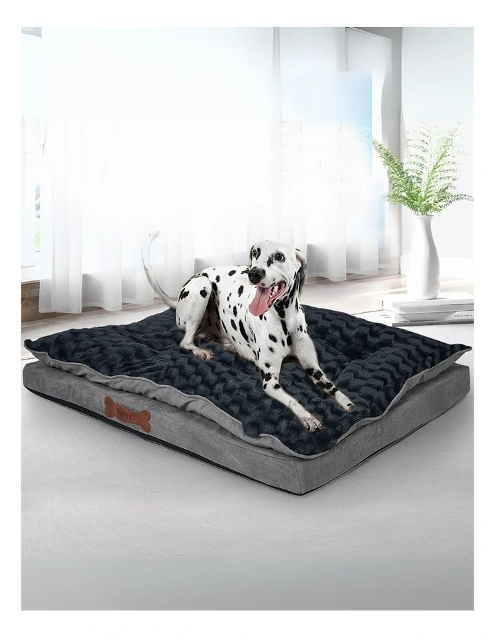 Large Memory Foam Calming Bed in Dark Grey image 2