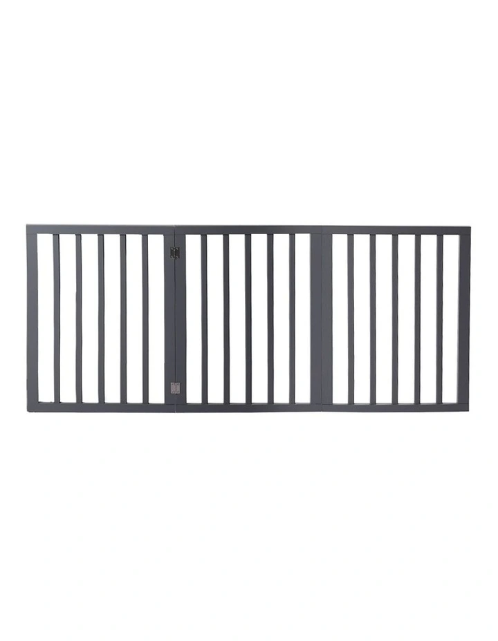 Wooden Dog Fence 3 Panel in Grey image 4