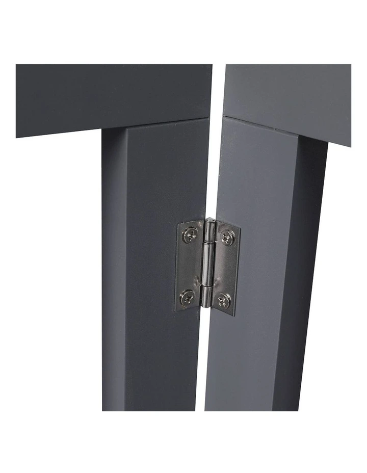 4 Panel Wooden Dog Fence in Grey image 5