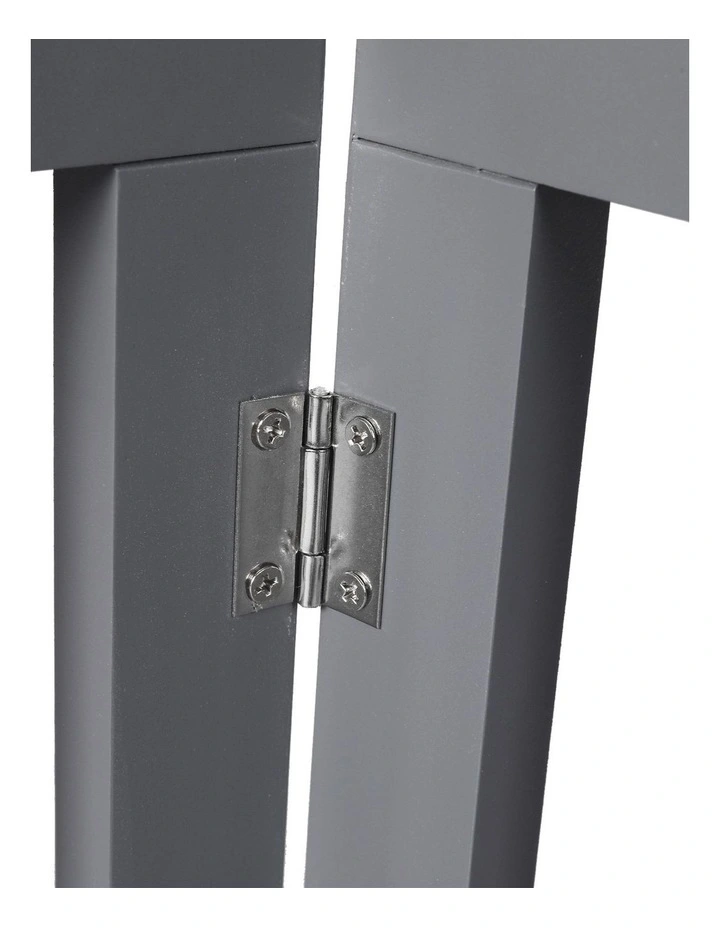 6 Panels Wooden Dog Fence in Grey image 7