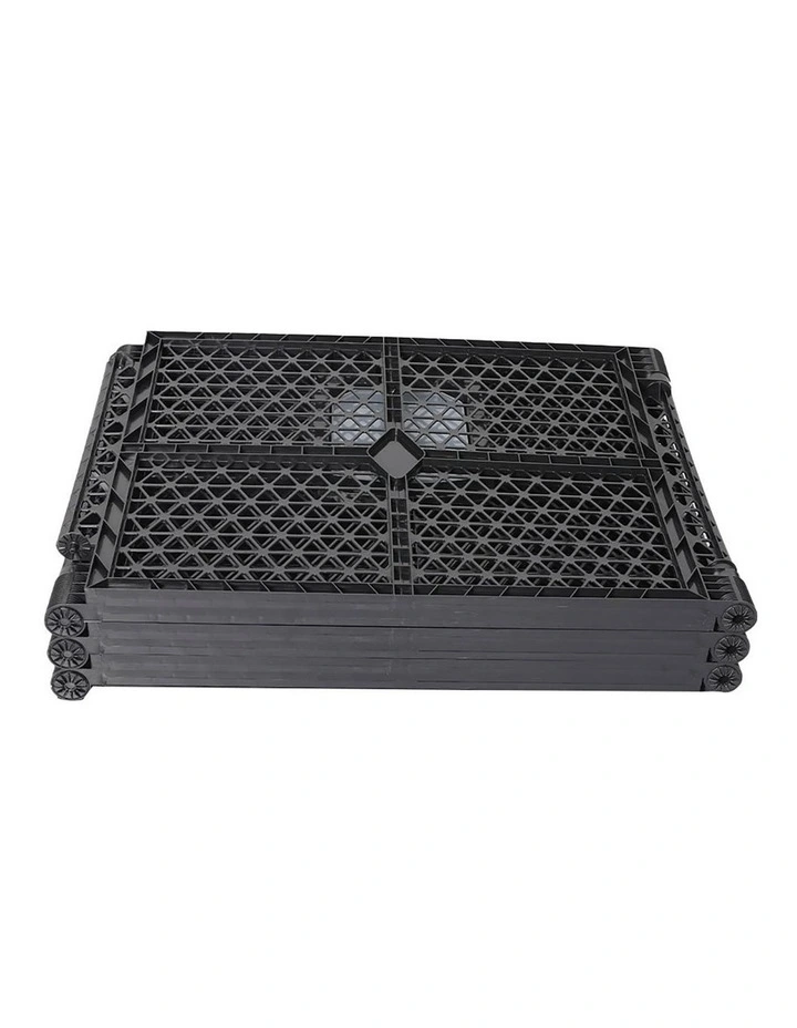Folding Playpen 6 Panels in Black image 4