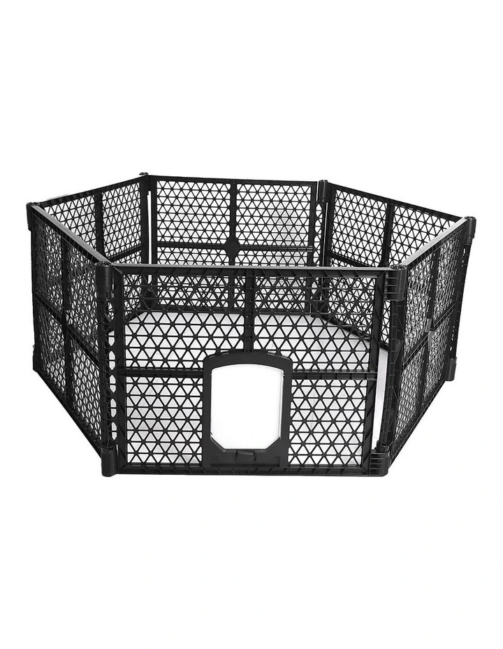 Folding Playpen 6 Panels in Black image 6
