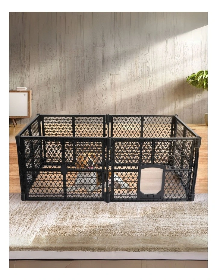Folding Playpen 6 Panels in Black image 7