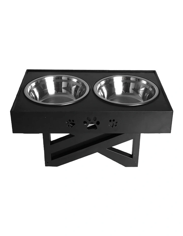 Elevated Pet Feeder in Black image 1