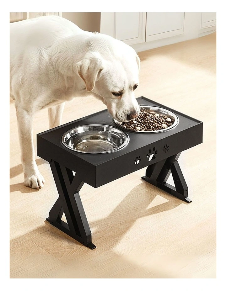 Elevated Pet Feeder in Black image 2