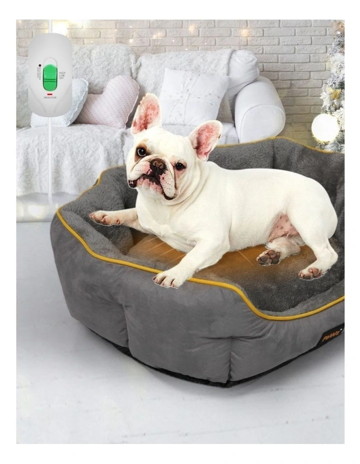 Small Electric Pet Heater Bed in Grey image 7