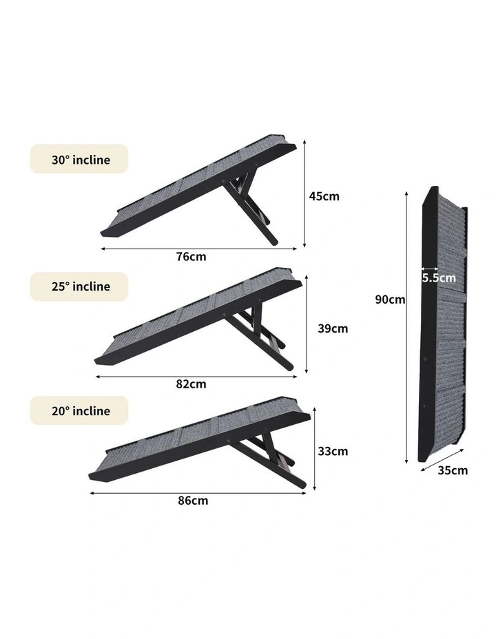 Adjustable Dog Ramp in Black image 3