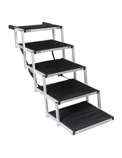 5 Steps Dog Ramp in Black