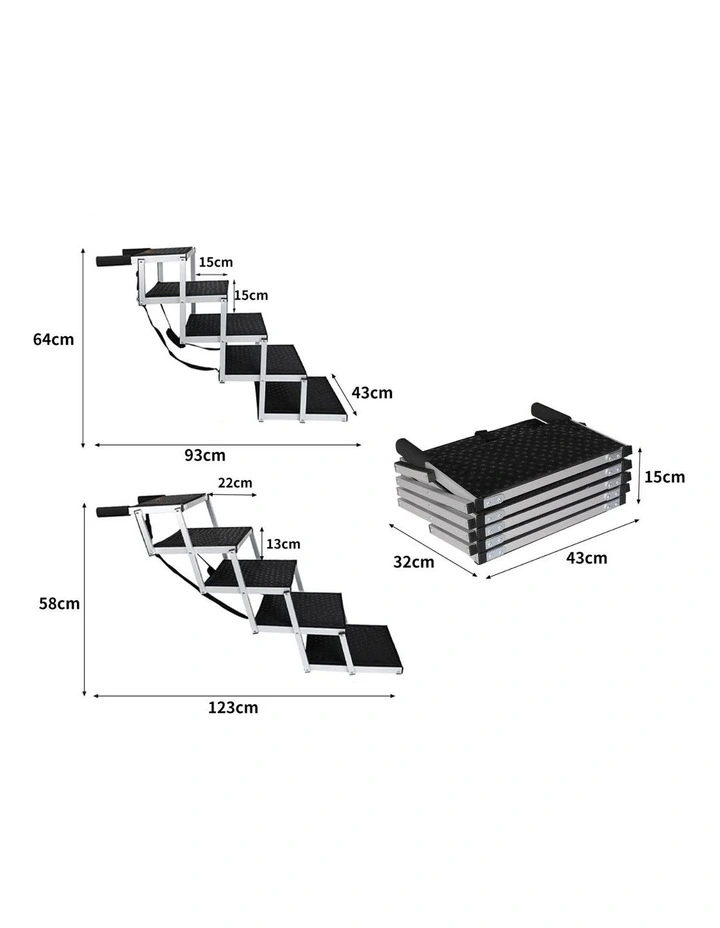 5 Steps Dog Ramp in Black image 3