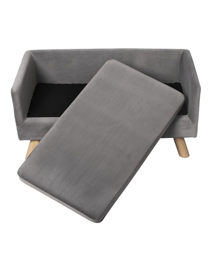 PaWz 80x43x35cm Large Pet Sofa Couch In Grey image 4