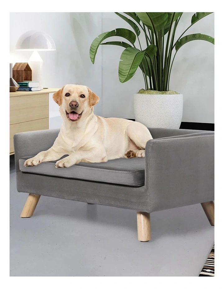 PaWz 80x43x35cm Large Pet Sofa Couch In Grey image 7