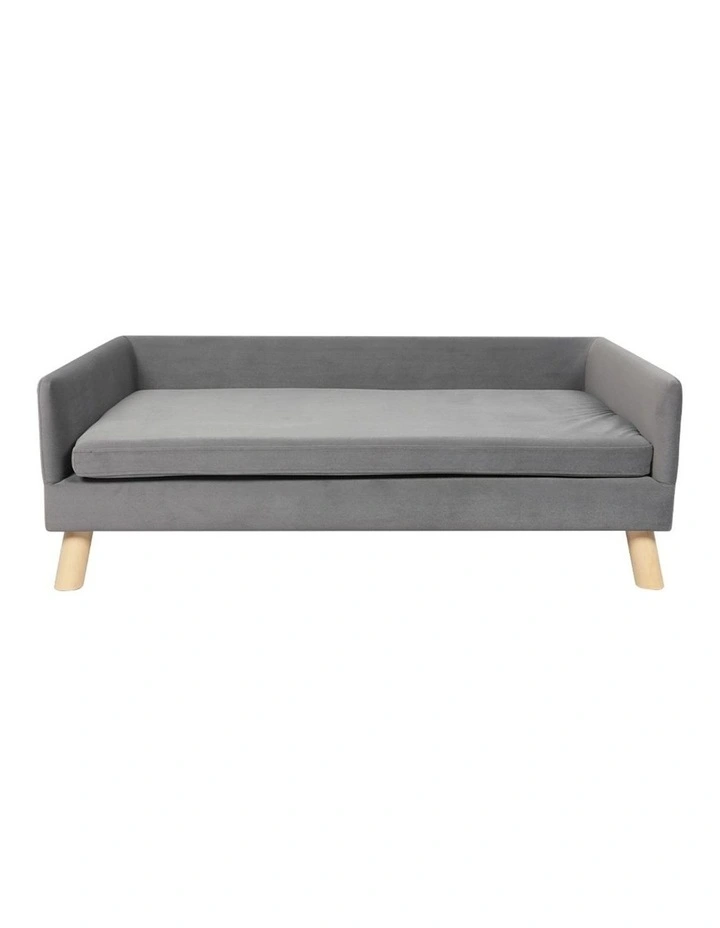 PaWz 96x58x5cm Large Pet Sofa Couch In Grey image 1