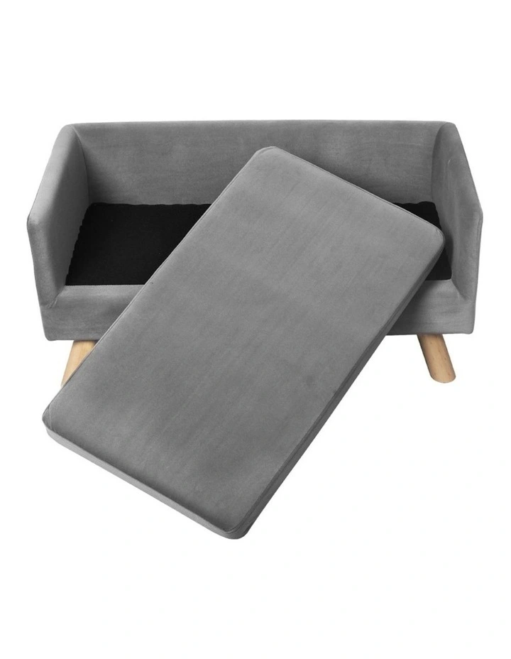 PaWz 96x58x5cm Large Pet Sofa Couch In Grey image 4