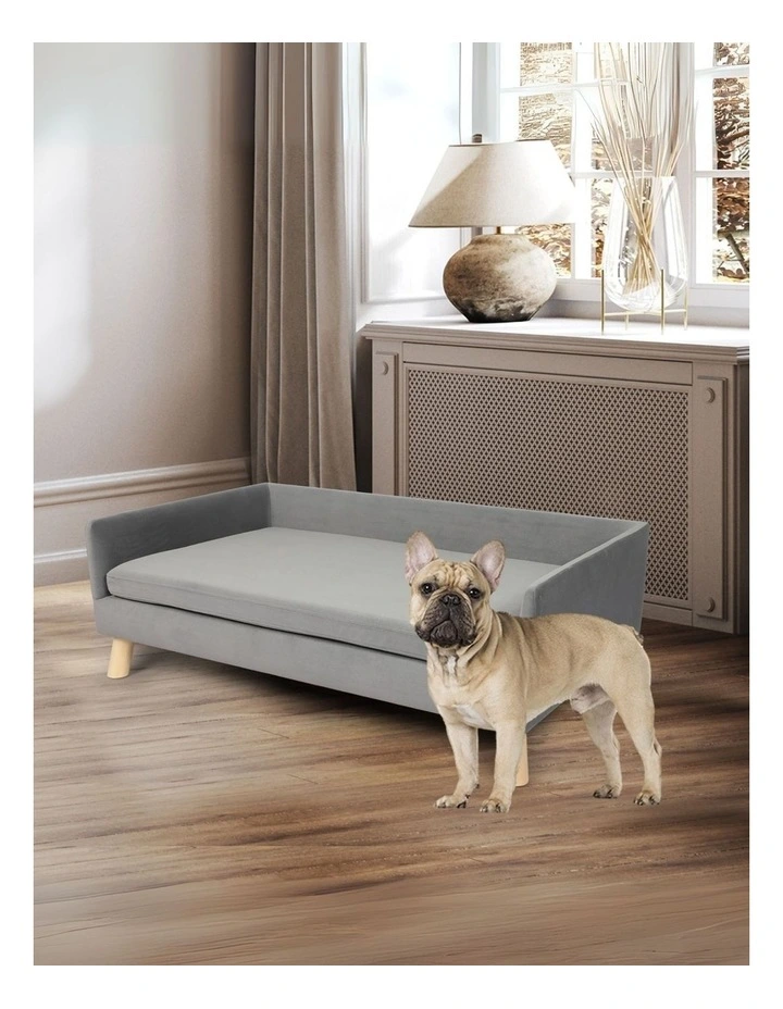 PaWz 96x58x5cm Large Pet Sofa Couch In Grey image 7