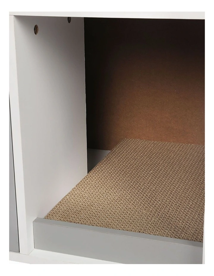 Enclosed Cat Litter Cabinet Box in Grey image 4