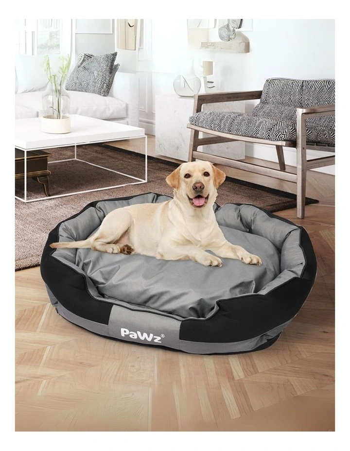 Large Waterproof Pet Bed in Grey/Black image 2