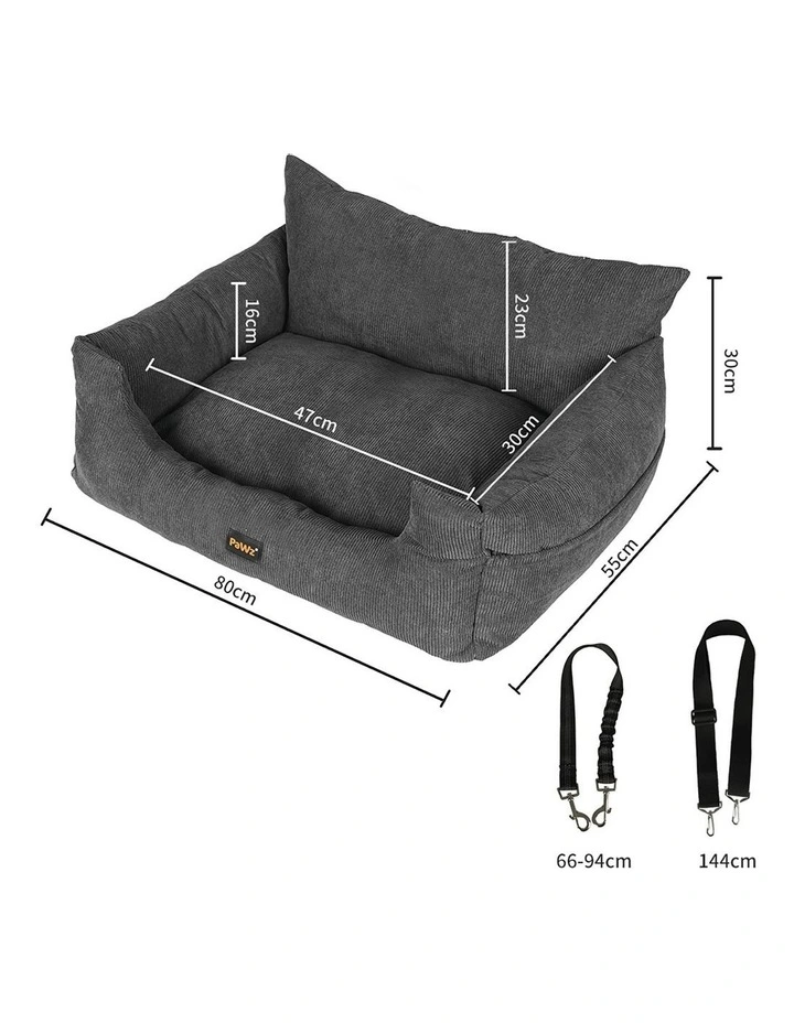 Large Pet Car Booster Seat in Grey image 3