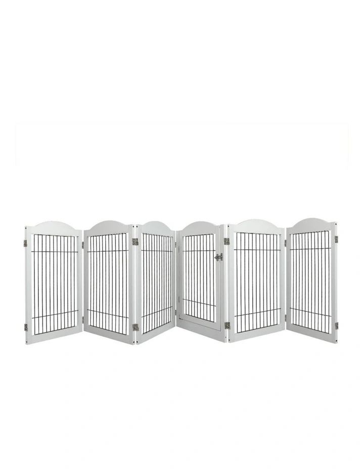 6 Panels Playpen in White image 1